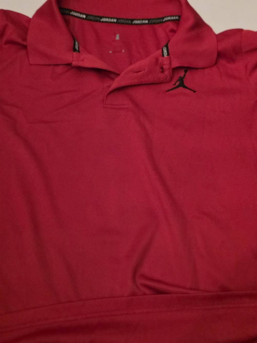 Jordan Red Polo with Jumpman Logo